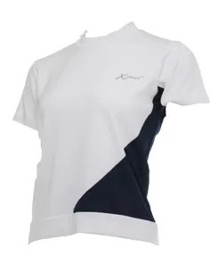 Tennisshirt KM wit/zwart Dames