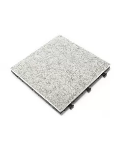 Terrastegel Steen Graniet 30 X 30Cm Licht Grijs 4 stuks