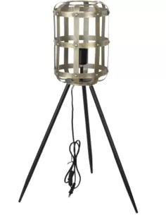 Lampen Dijk Natural Collections Lamp Met Metale Poten Champagne 21x21x85,5cm