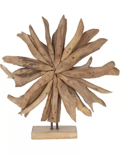 Decoratie Dijk Natural Collections Driftwood Zon Teak Naturel 45 X 10 X 45Cm