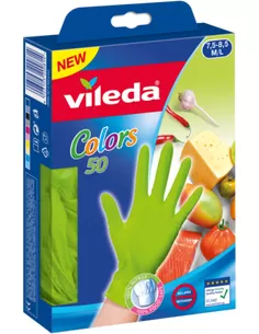 Handschoenen Vileda Handschoenen Colors 50Pcs M/L