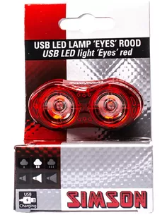 022002 Simson Eyes USB LED achterlicht rood 3 lumen