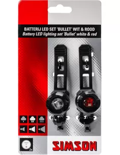 022009 Simson Bullet 1 LED verlichtingsset batterij