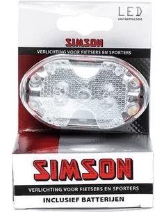 020756 Simson LED koplamp wit incl.batt.