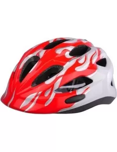 Fietshelm Cycle Tech Inmold Red Flame Kleuter 46-52cm
