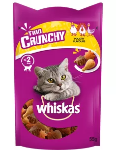 Snack Kat Whiskas Trio Crunchy Gevogelte 55G