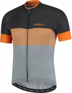 Fietsshirt Rogelli Km Boost Grijs/Zwart/Oranje
