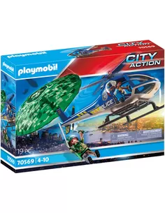 Playmobil City Action Politiehelikopter Parachute-Achtervolging 70569