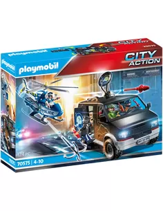 Playmobil City Action Politiehelikopter Achtervolging Van Het Vluchtvoertuig