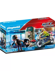 Playmobil City Action Politiemotor Achtervolging Van De Geldrover 70572