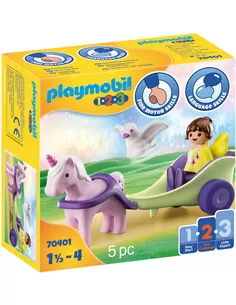 Playmobil 1.2.3 Eenhoornkoets Met Fee 70401
