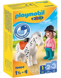 Playmobil 1.2.3 Ruiter Met Paard