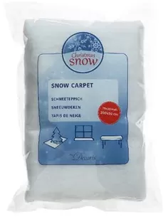 Kerst Sneeuwdeken Polyester Wit L200.00-W50.00-H1.00cm