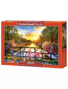 Puzzel Castorland Picturesque Amsterdam With Bicycles - 1000 Stukjes 68 x 47 cm