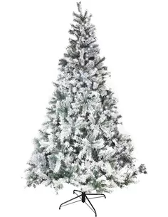 Kerstboom Victoria Sneeuw + Led Verlichting 210Cm
