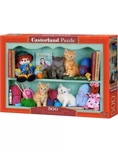 Puzzel Kitten Shelves - 500 Stukjes