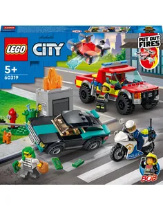 Lego City Fire Brandweer & Politie Achtervolging