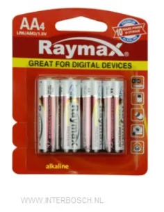 Batterij Raymax Penlite Aa Lr6 4 Dlg Alkaline